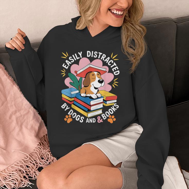 Easily Distracted By Dogs And Books Pets Books Lovers Unisex Hoodie Easily Distracted By Dogs And Books Pets Books Lovers Unisex Hoodie
