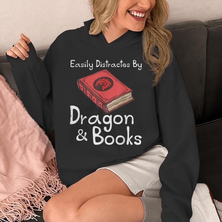 Easily Distracted By Dragon & Book Nerds Dragon Lover Girls Unisex Hoodie Easily Distracted By Dragon & Book Nerds Dragon Lover Girls Unisex Hoodie