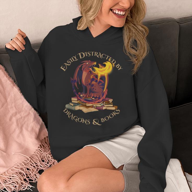 Easily Distracted By Dragons And Books Fire Dragon Unisex Hoodie Easily Distracted By Dragons And Books Fire Dragon Unisex Hoodie