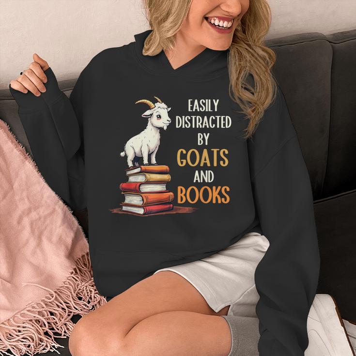 Easily Distracted By Goats And Books Goats And Book Reading Unisex Hoodie Easily Distracted By Goats And Books Goats And Book Reading Unisex Hoodie