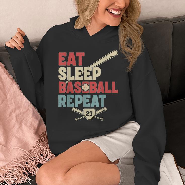 Eat Sleep Baseball Repeat Bat Ball Player Fan Unisex Hoodie
