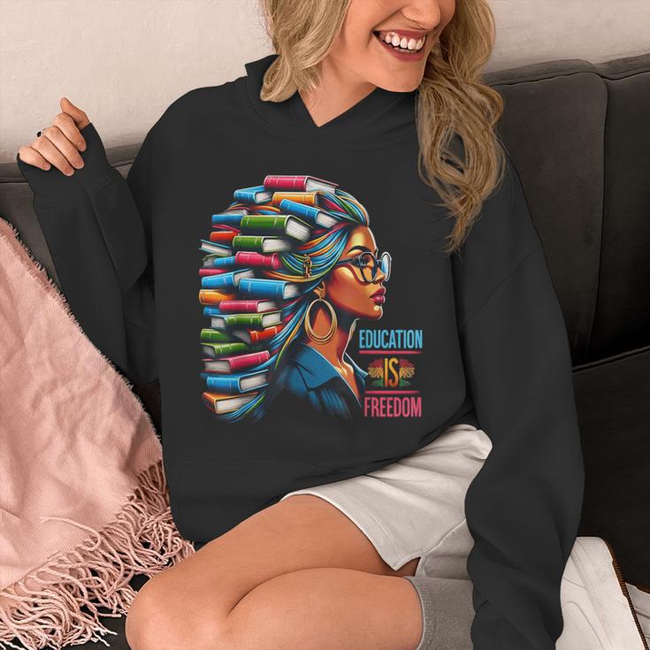 Education Is Freedom Girl Magic Books Hair Unisex Hoodie Education Is Freedom Girl Magic Books Hair Unisex Hoodie