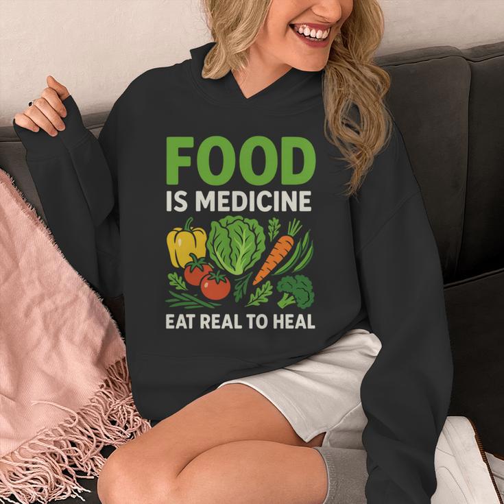 Food Is Medicineの栄養士、自然療法医栄養士へのギフト 長袖tシャツ パーカー