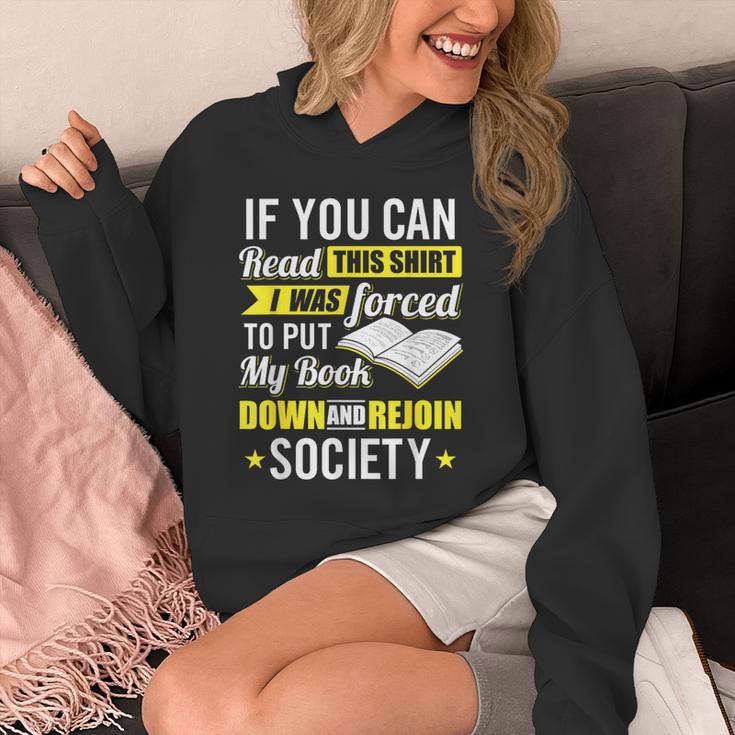I Was Forced To Put My Book Down Book Lover Reading Small Unisex Hoodie