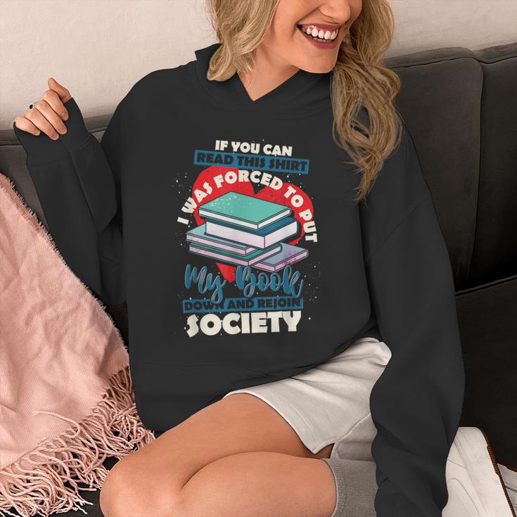 I Was Forced To Put My Book Down And Rejoin Society Reading Unisex Hoodie