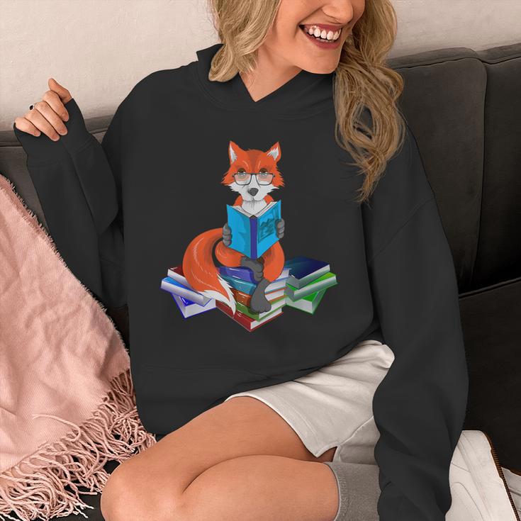 Fox Nerd Reading Books Bookworm Library Book Unisex Hoodie