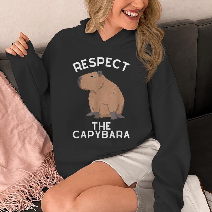 Respect The Capybara げっ歯類好き カピバラ アニマルジョーク パーカー