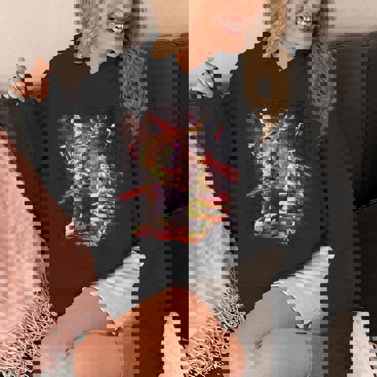 Galaxy Laser Cat On Burger -Pace Cheeseburger Cats パーカー