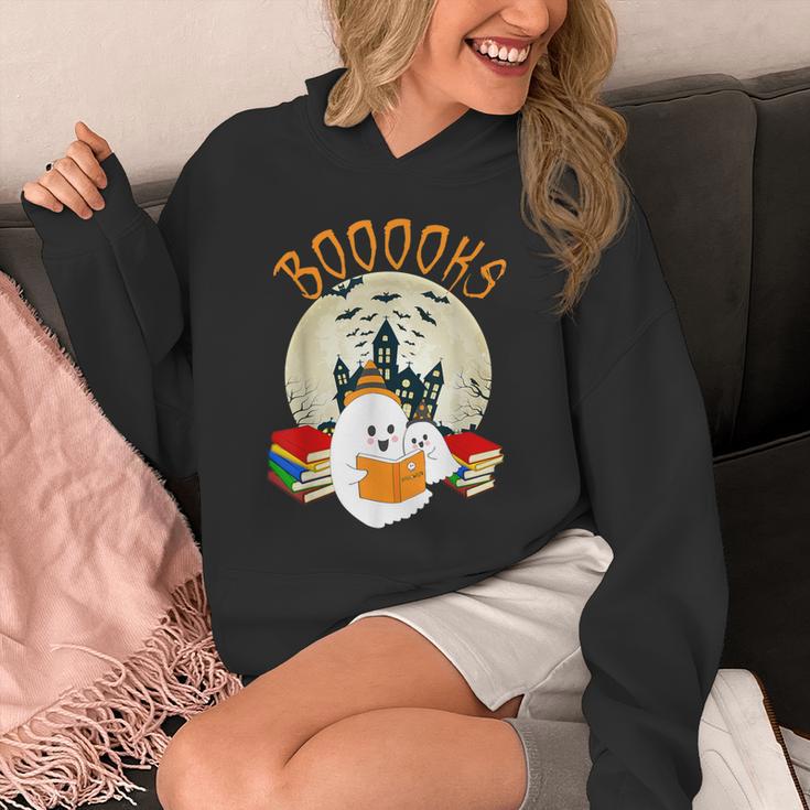 Ghost Book Reading Halloween Booooks Teacher Unisex Hoodie