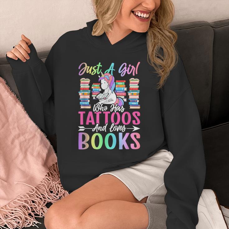 Girl Who Has Tattoos And Loves Books Tattooed Bookworm Girl Unisex Hoodie Girl Who Has Tattoos And Loves Books Tattooed Bookworm Girl Unisex Hoodie