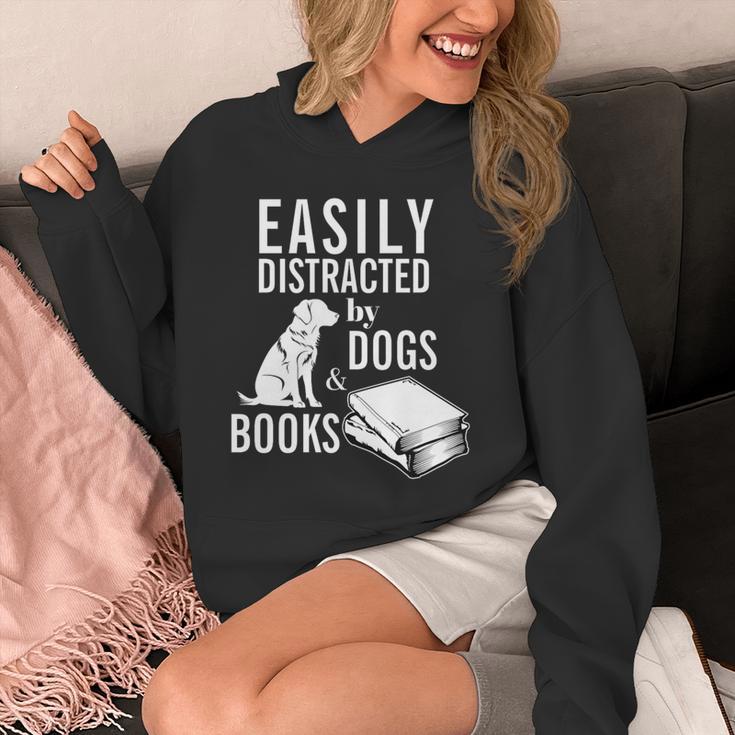 Golden Retriever Easily Distracted By Books And Dogs Premium Tri-Blend Unisex Hoodie