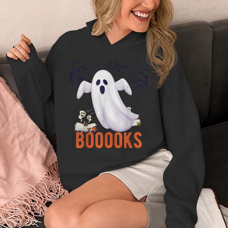 Halloween Teacher Librarian Books Reading Ghost Pun BOOOOKS Men Women Kids Unisex Hoodie
