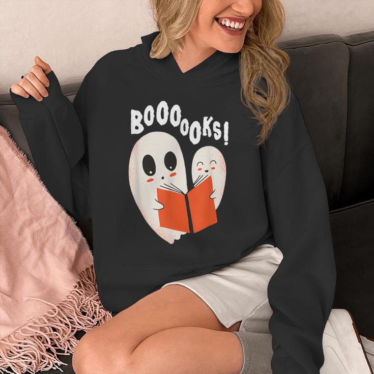 Halloween Teacher Library Ghost Books Men Women Kids Unisex Hoodie
