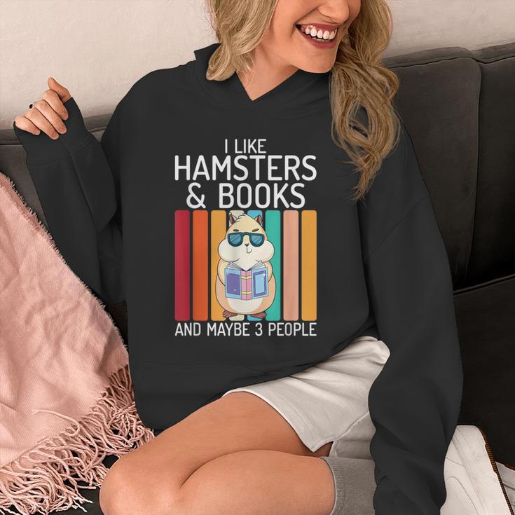 I Like Hamsters & Books And Maybe 3 People Hamster Lover Unisex Hoodie