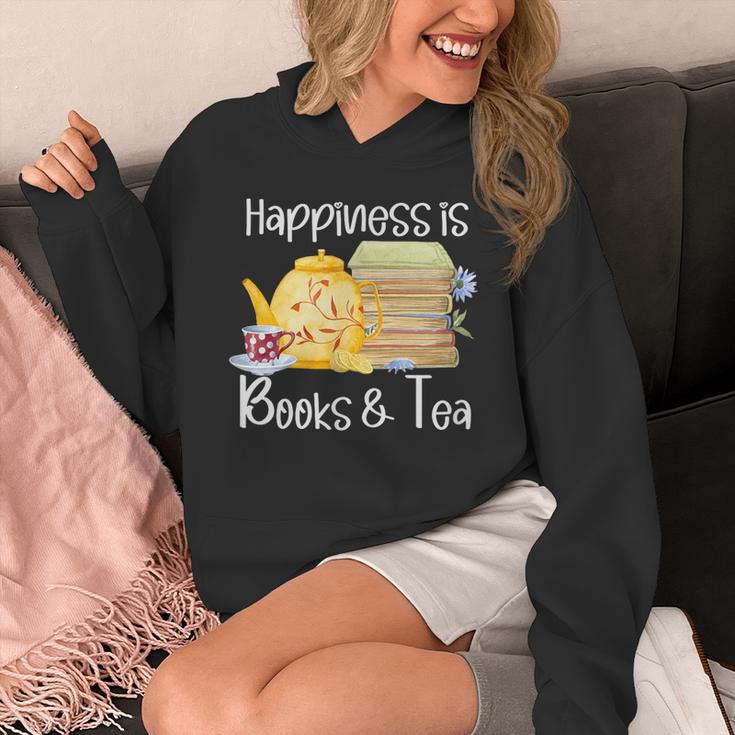 Happiness Is Books And Tea Unisex Hoodie Happiness Is Books And Tea Unisex Hoodie