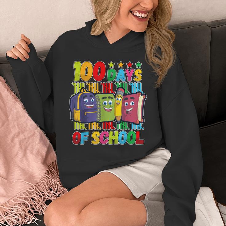 Happy 100 Day Of School Teacher Book 100 Days Of School Unisex Hoodie