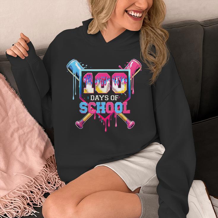 Happy 100 Days Of School Baseball Drip Theme Party 100th Day Unisex Hoodie Happy 100 Days Of School Baseball Drip Theme Party 100th Day Unisex Hoodie