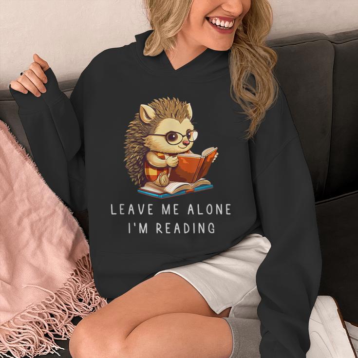 Hedgehog Book Lover Leave Me Alone I'm Reading Girls Unisex Hoodie