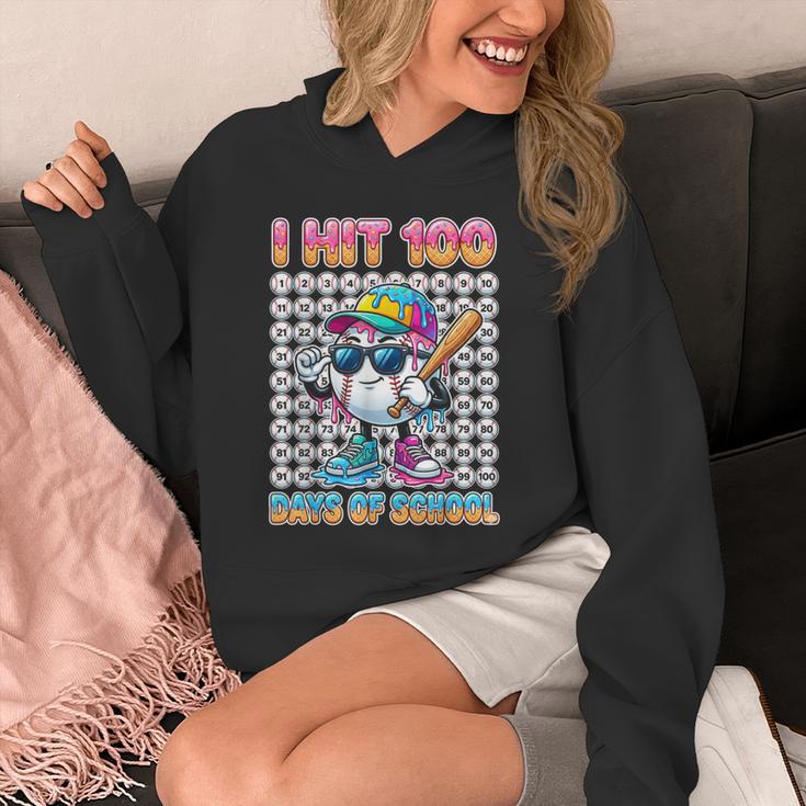 I Hit 100 Days Of School Baseball Ice Cram Drip 100th Boys Unisex Hoodie