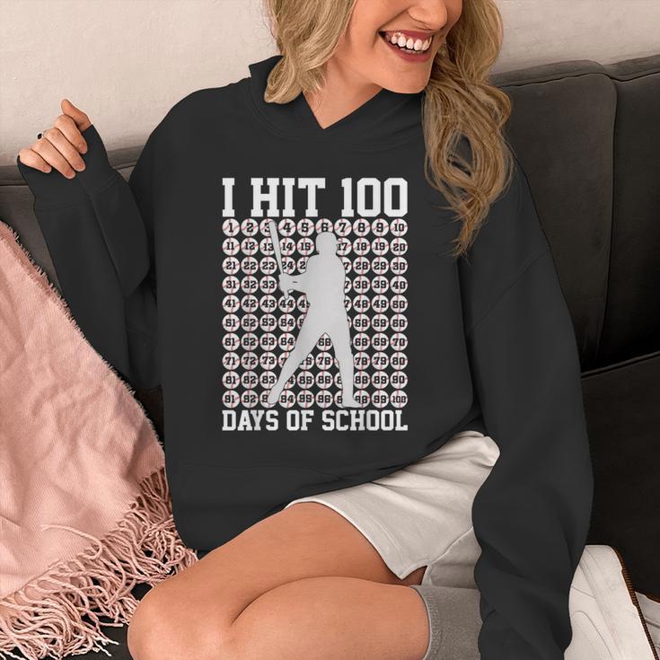 I Hit 100 Days Of School Boys Kids 100th Day Balls Baseball Unisex Hoodie I Hit 100 Days Of School Boys Kids 100th Day Balls Baseball Unisex Hoodie