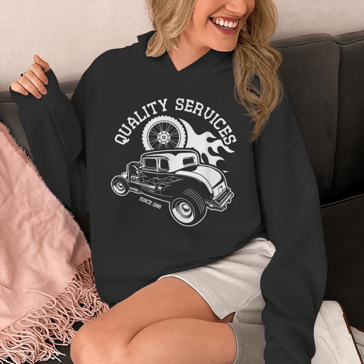 Hot Rodervice クラシック オールドアメリカンカー 自動車ガレージ パーカー