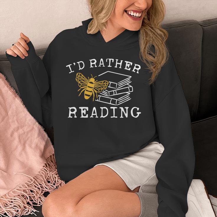 I'd Rather Bee Reading Teacher Librarian Book Lover Unisex Hoodie