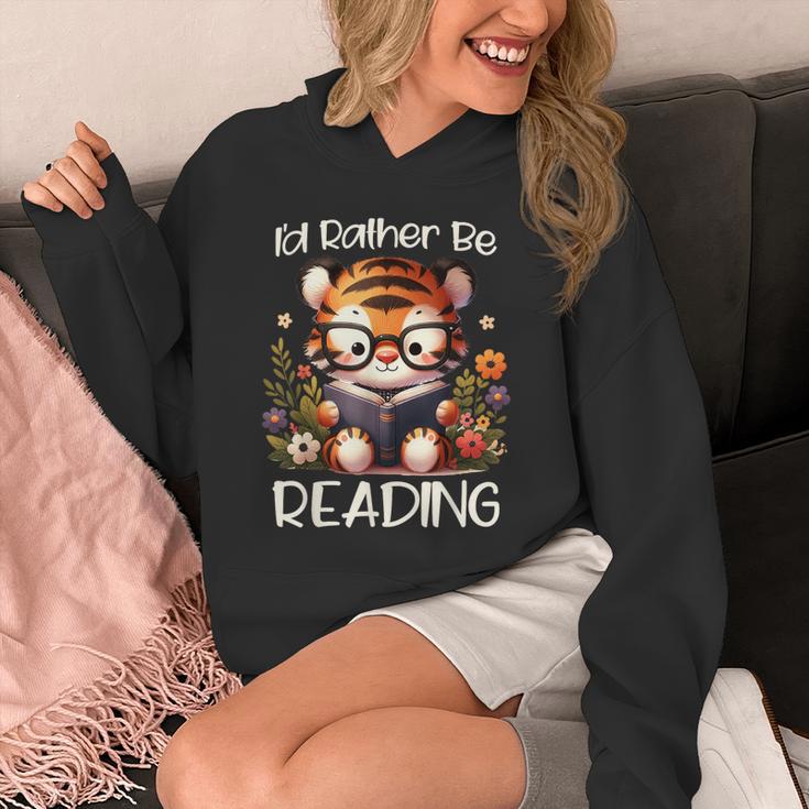 I'd Rather Be Reading Cute Tiger Book Lover Reader Bookworm Unisex Hoodie I'd Rather Be Reading Cute Tiger Book Lover Reader Bookworm Unisex Hoodie