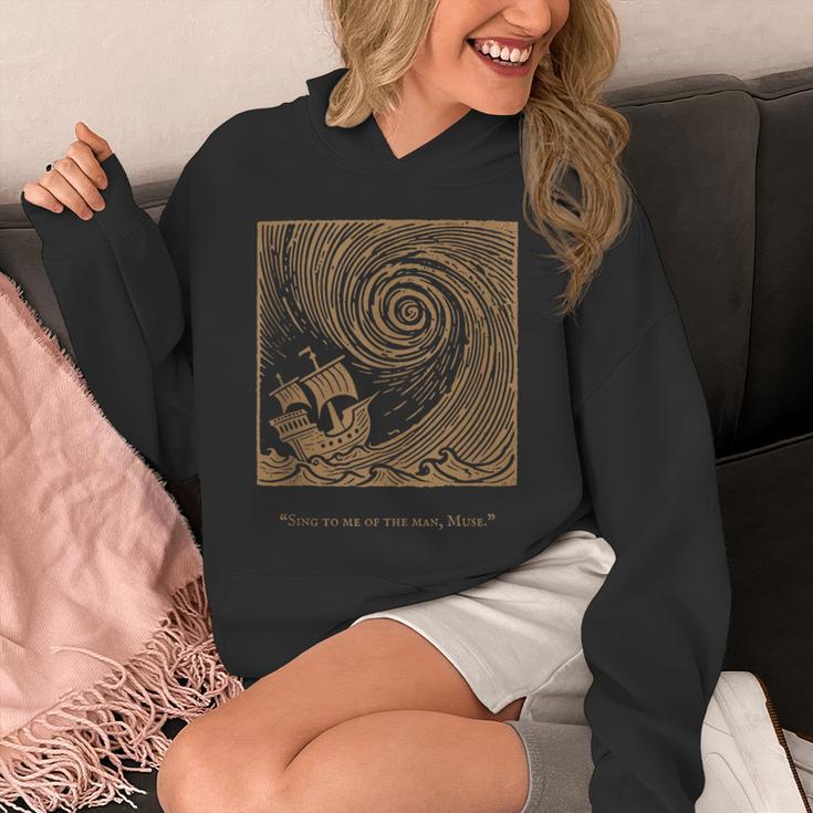 Iliad Odyssey Homer Ancient Greek History Book Odyssey Unisex Hoodie