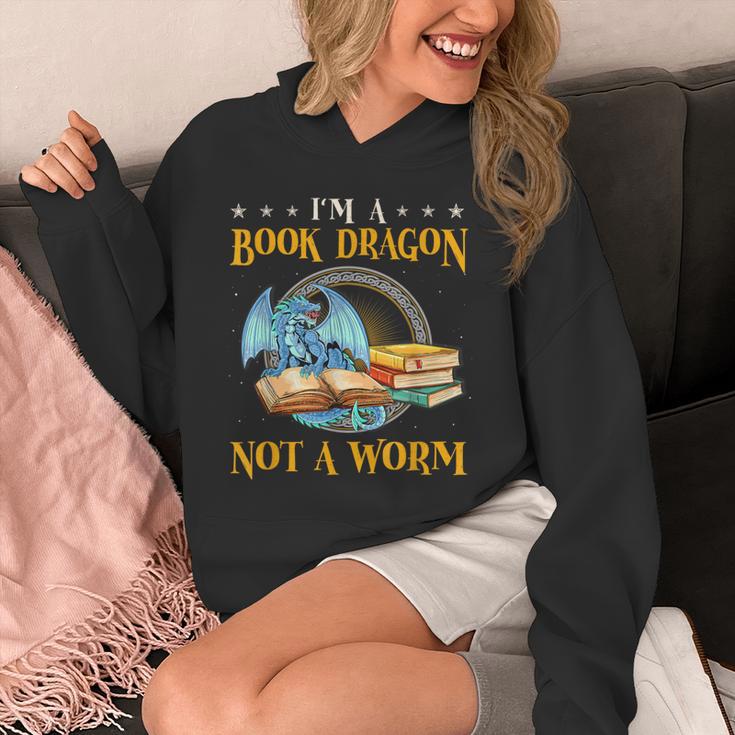 I'm a Book Dragon Not a Worm Reading Readers Clothing Unisex Hoodie
