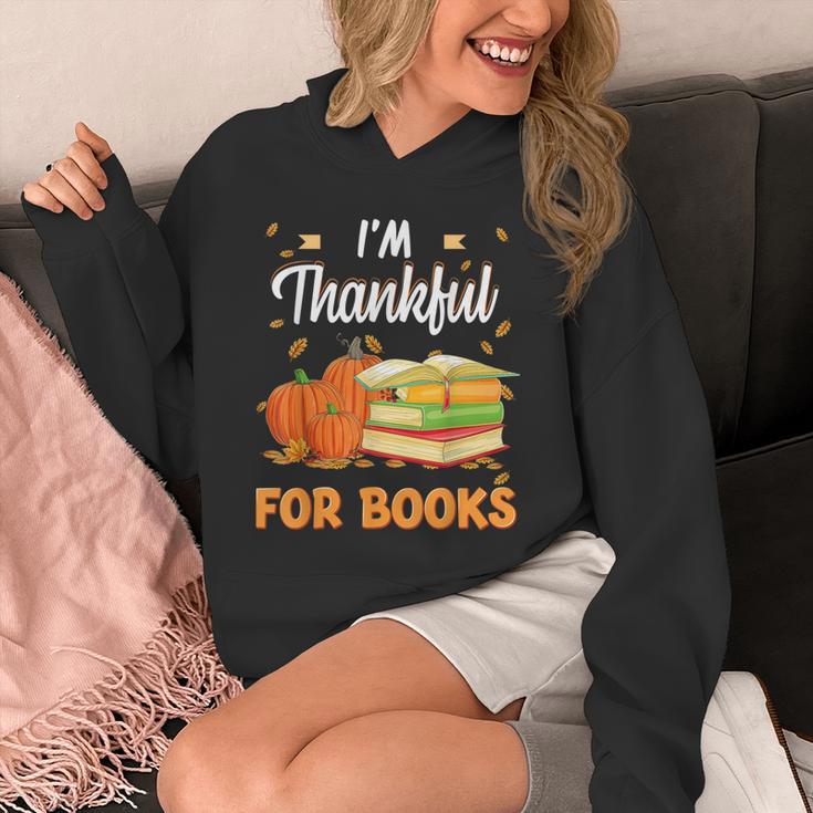 I'm Thankful For Books Lover Reading Pumpkin Thanksgiving Unisex Hoodie