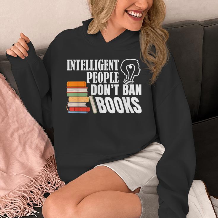 Intelligent People Don't Ban Books Reading Bookish Librarian Unisex Hoodie Intelligent People Don't Ban Books Reading Bookish Librarian Unisex Hoodie