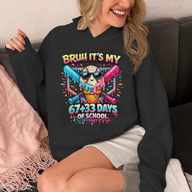 It's My 6733 Days Of School Baseball Ice Cream Dripping Unisex Hoodie
