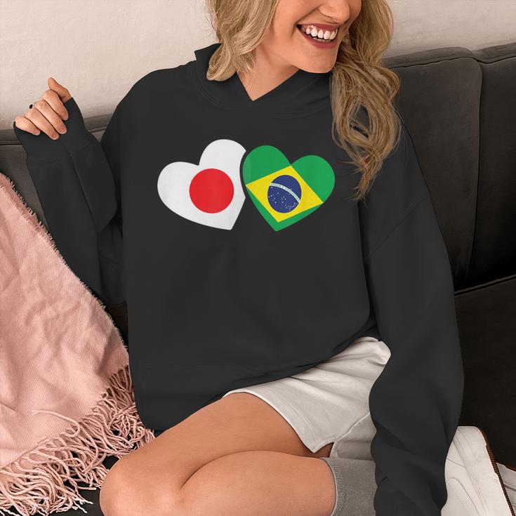 Japanese Flag Brazilian Flag Heart 日系ブラジルブラジル国旗日本国旗 パーカー