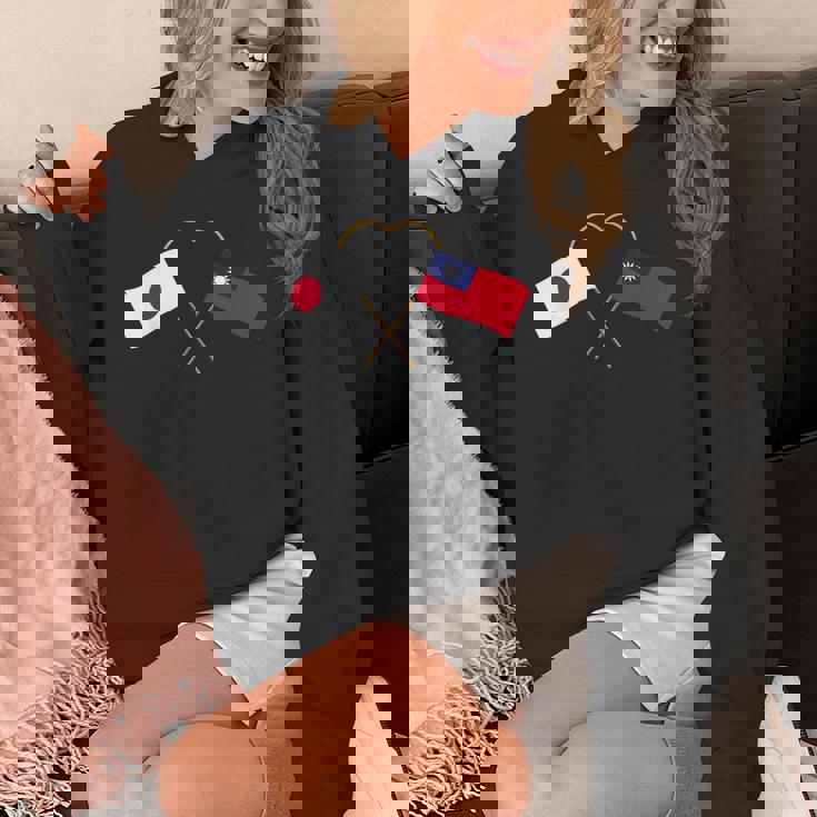 Japanese Flag Taiwanese Flag 台湾の遺産 台湾のルーツ 日本の国旗 台湾の国旗 パーカー