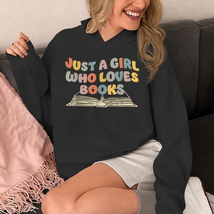Just A Girl Who Loves Books Bookworm Librarian Retro Cute Unisex Hoodie Just A Girl Who Loves Books Bookworm Librarian Retro Cute Unisex Hoodie