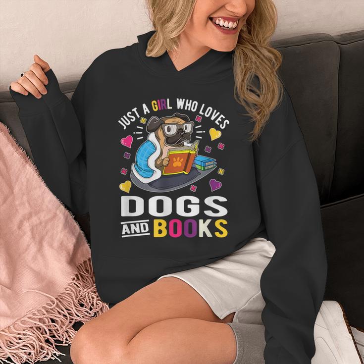 Just A Girl Who Loves Dogs And Books Unisex Hoodie