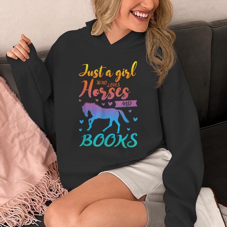 Just a Girl Who Loves Horses And Books Book Lover Unisex Hoodie Just a Girl Who Loves Horses And Books Book Lover Unisex Hoodie
