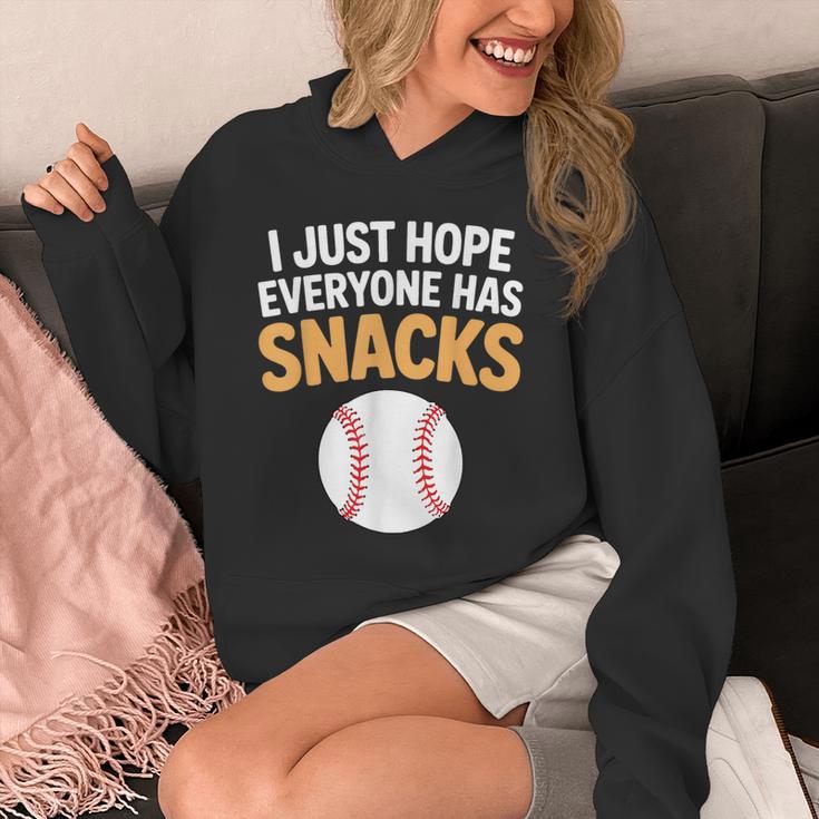 I Just Hope Everyone Has Snacks Baseball Game Day Fan Unisex Hoodie