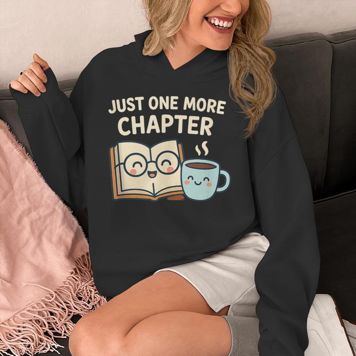 Just One More Chapter Book Lover Reading Coffee Kawaii Unisex Hoodie