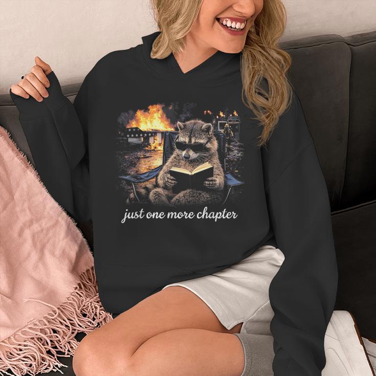 Just One More Chapter Bookish Raccoon Reading Book Reader Unisex Hoodie Just One More Chapter Bookish Raccoon Reading Book Reader Unisex Hoodie