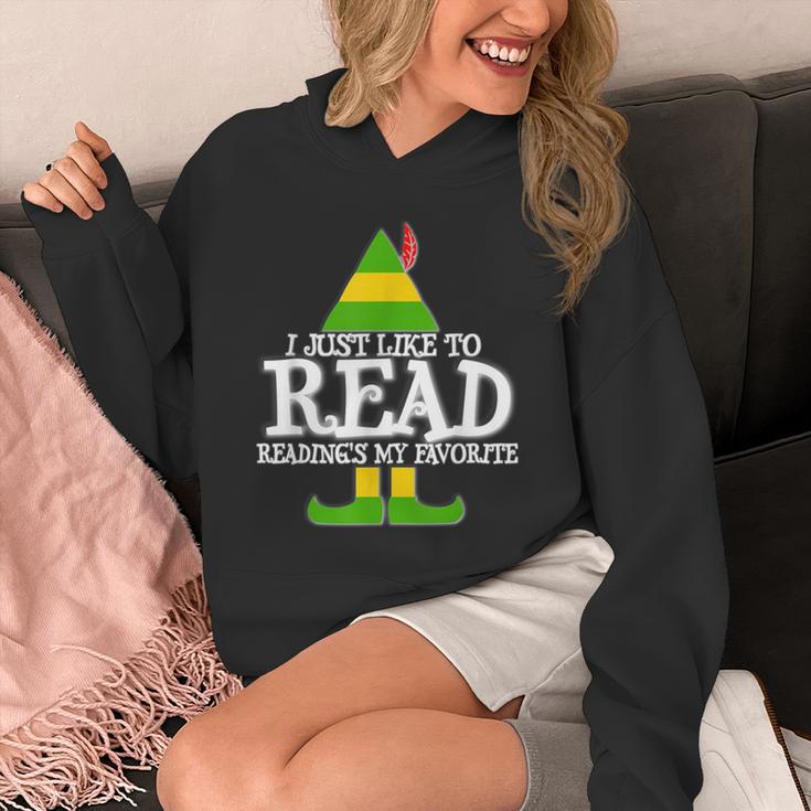 I Just Like To Read READING ELF Book Lover Christmas Holiday Unisex Hoodie I Just Like To Read READING ELF Book Lover Christmas Holiday Unisex Hoodie