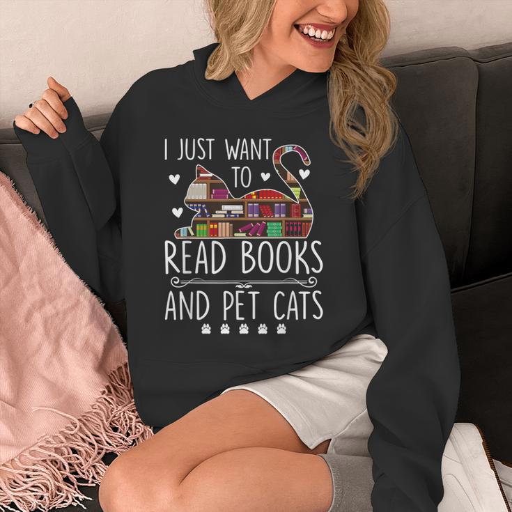 I Just Want To Read Books & Pet Cats Cats And Books Unisex Hoodie I Just Want To Read Books & Pet Cats Cats And Books Unisex Hoodie