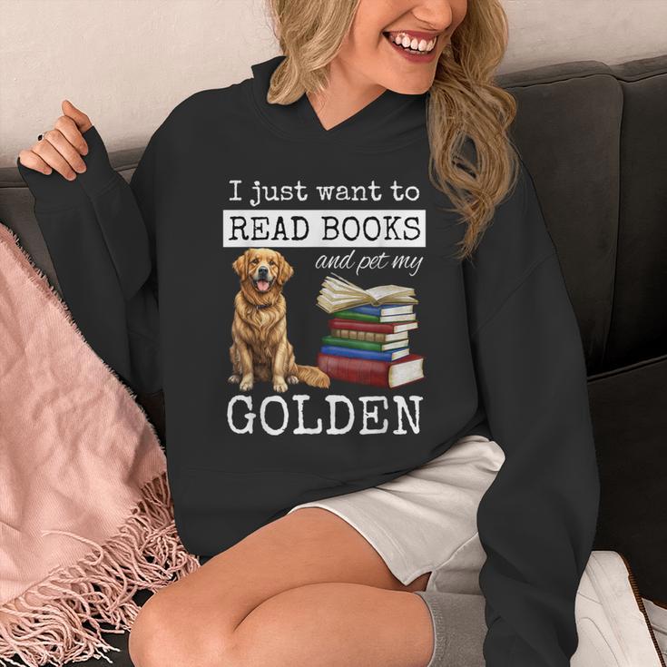 I Just Want To Read Books And Pet My Golden Retriever Dog Men Women Girls Kids Unisex Hoodie I Just Want To Read Books And Pet My Golden Retriever Dog Men Women Girls Kids Unisex Hoodie