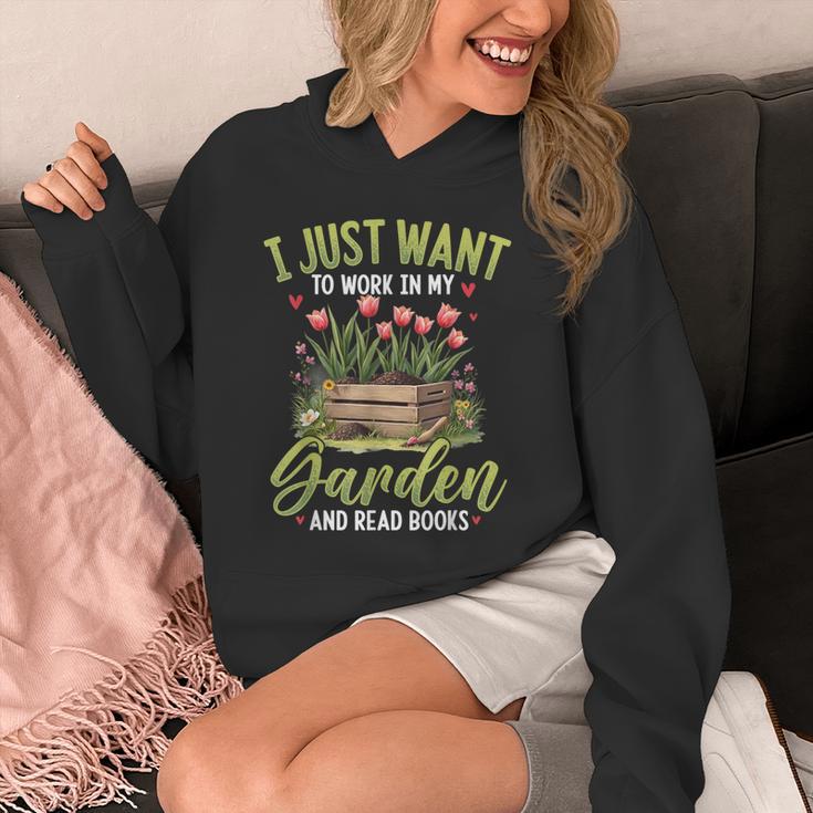 I Just Want To Work In My Garden And Read Books Gardening Unisex Hoodie