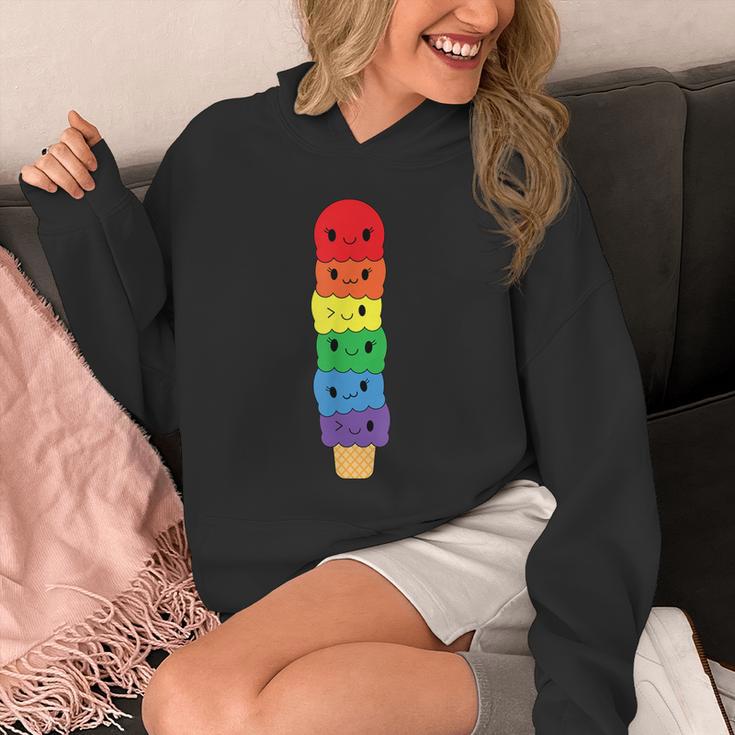 Kawaii Gay アイスクリーム Lgbt プライド レインボー プライド 月間 パーカー