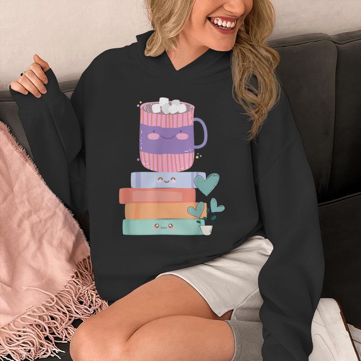 Kawaii Pastel Goth Cute Hot Chocolate Book Lover Anime Art Unisex Hoodie