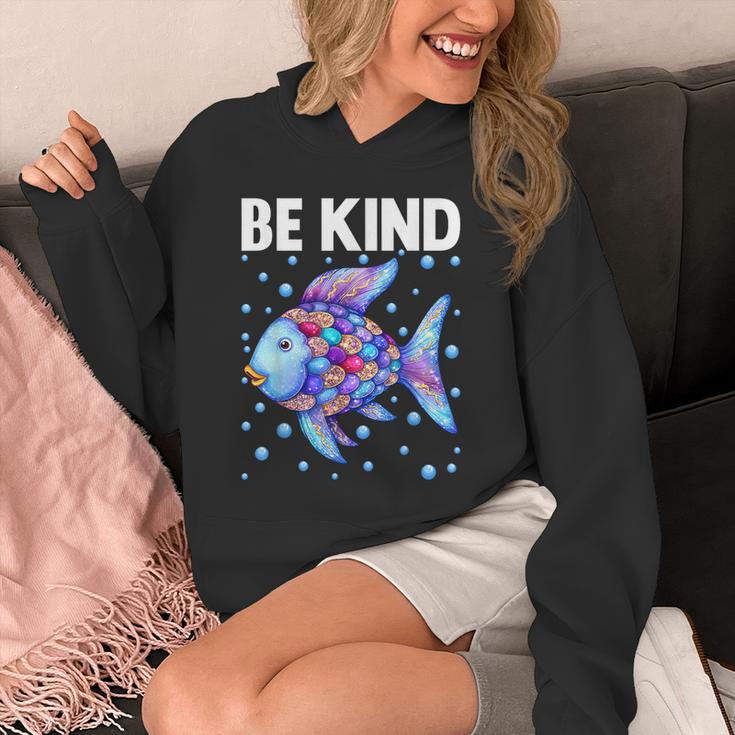 Be Kind Rainbow Scale Fish Teacher Reading Book Toddler Unisex Hoodie Be Kind Rainbow Scale Fish Teacher Reading Book Toddler Unisex Hoodie