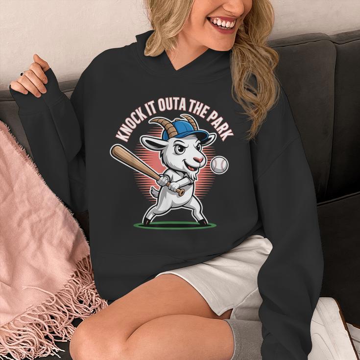 Knock It Outa The Park Baseball Goat Home Run Unisex Hoodie