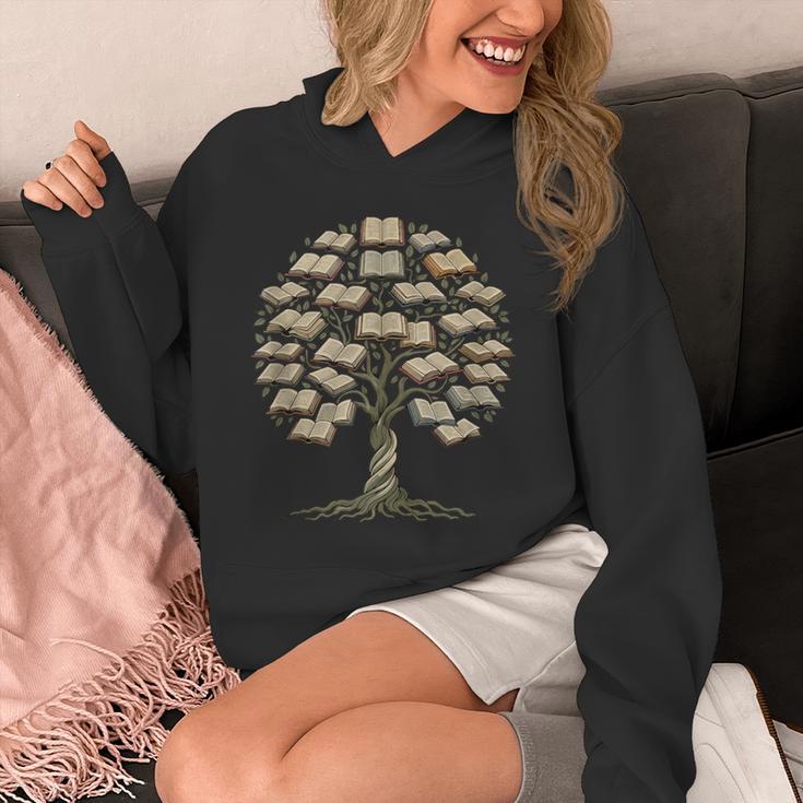 Knowledge Growth Tree Bibliophile Book Lover Library Art Unisex Hoodie