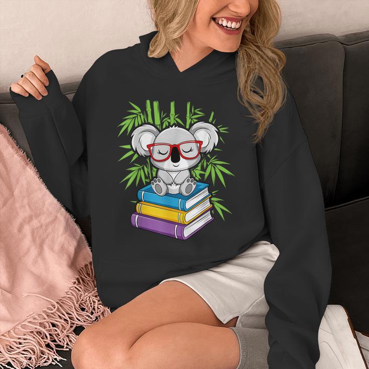 Koala Bear Librarian Reading Books Koala Unisex Hoodie